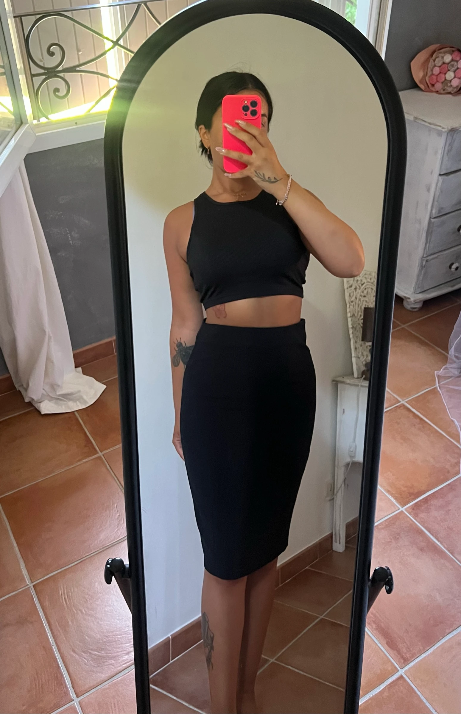 Jupe noir camaïeu 